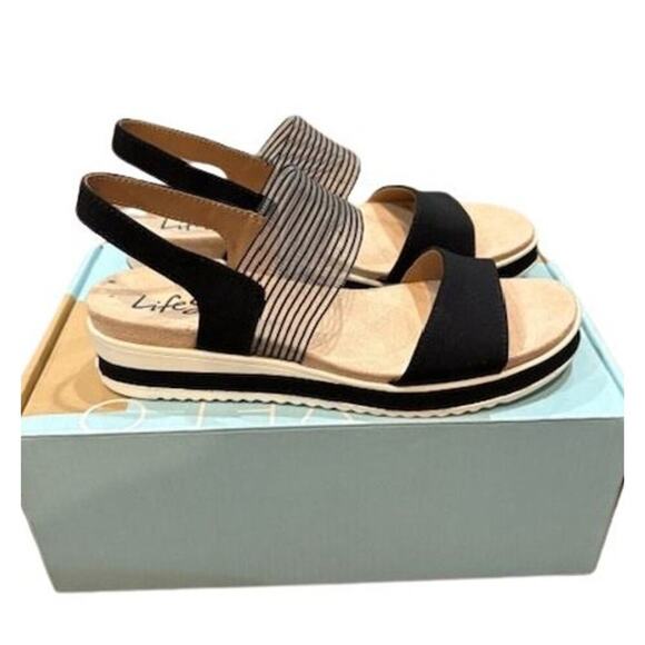 Life Stride “Zing” Strap Sandals with Premium Comfort in Black – Size 5 M - Picture 1 of 8